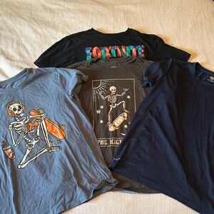 Wonder Nation Kids Short Sleeve Tees - Black, Blue, Gray